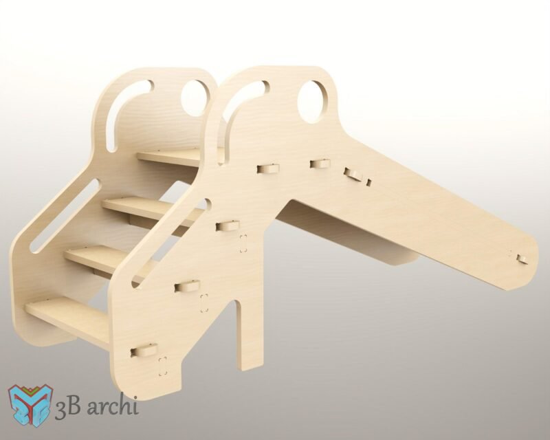 Baby slideIndoor, Wooden Slide for Kids, Indoor Toddler Play, baby first birthday gift, CNC furniture files,Dxf template, Vector files