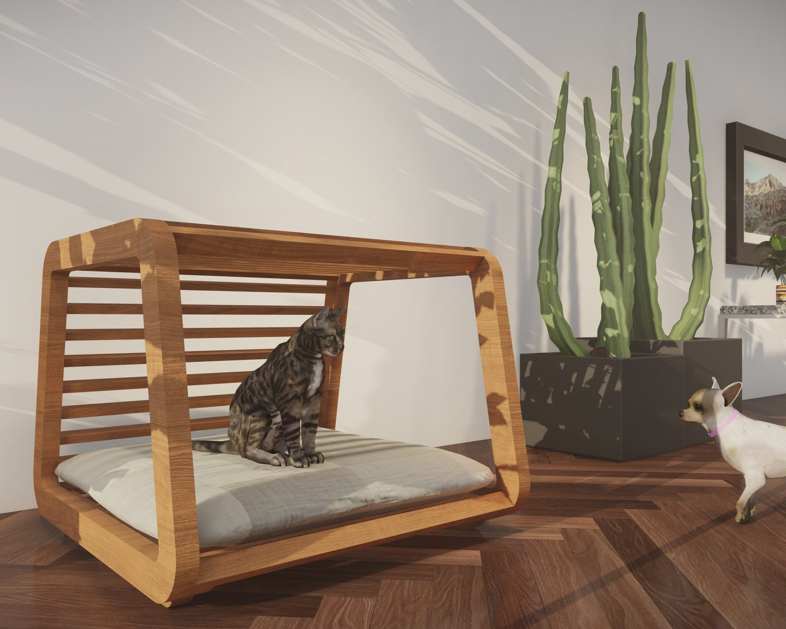 Modern Plywood Pet House: CNC DXF File (Digital Download) - Image 3