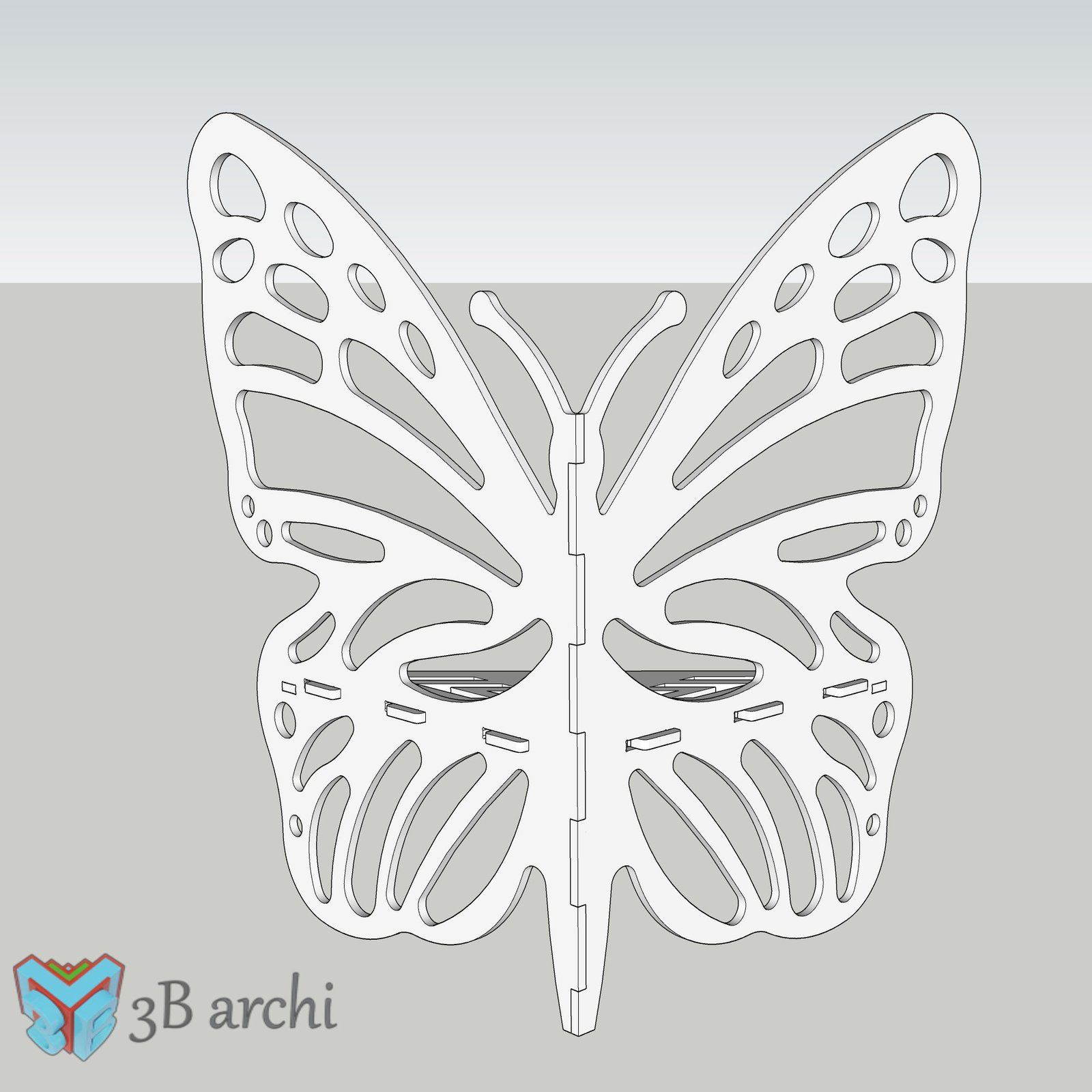 Butterfly bench, chair for birthday backdrop: CNC Router Files (Digital Download) - Image 5