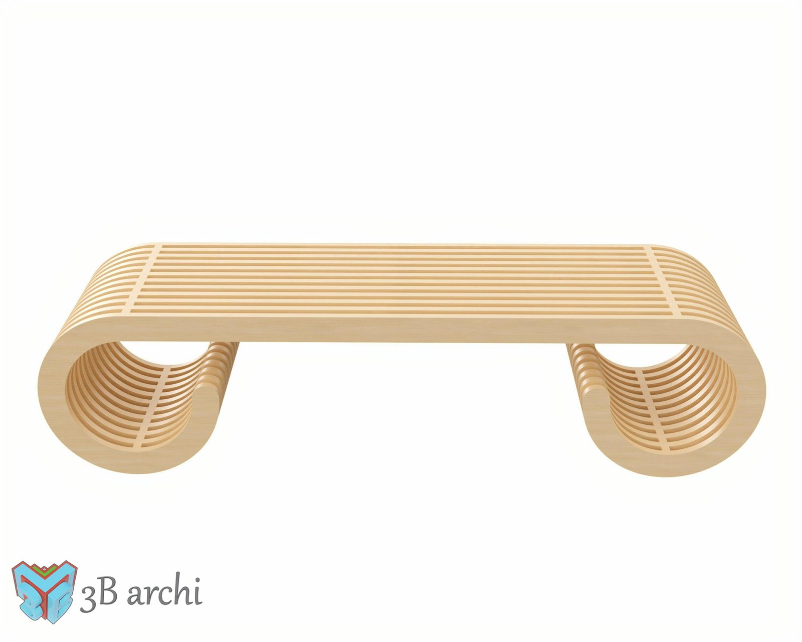 Modern parametric bench, Parametric bench plan, parametric bench design, CNC interior furniture, Vector dxf, CNC milling, Modern furniture - Image 4