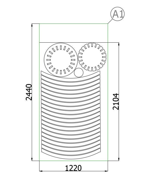 CNC Round Table DXF Plan: Slat Pedestal Design (Digital Download) - Image 6