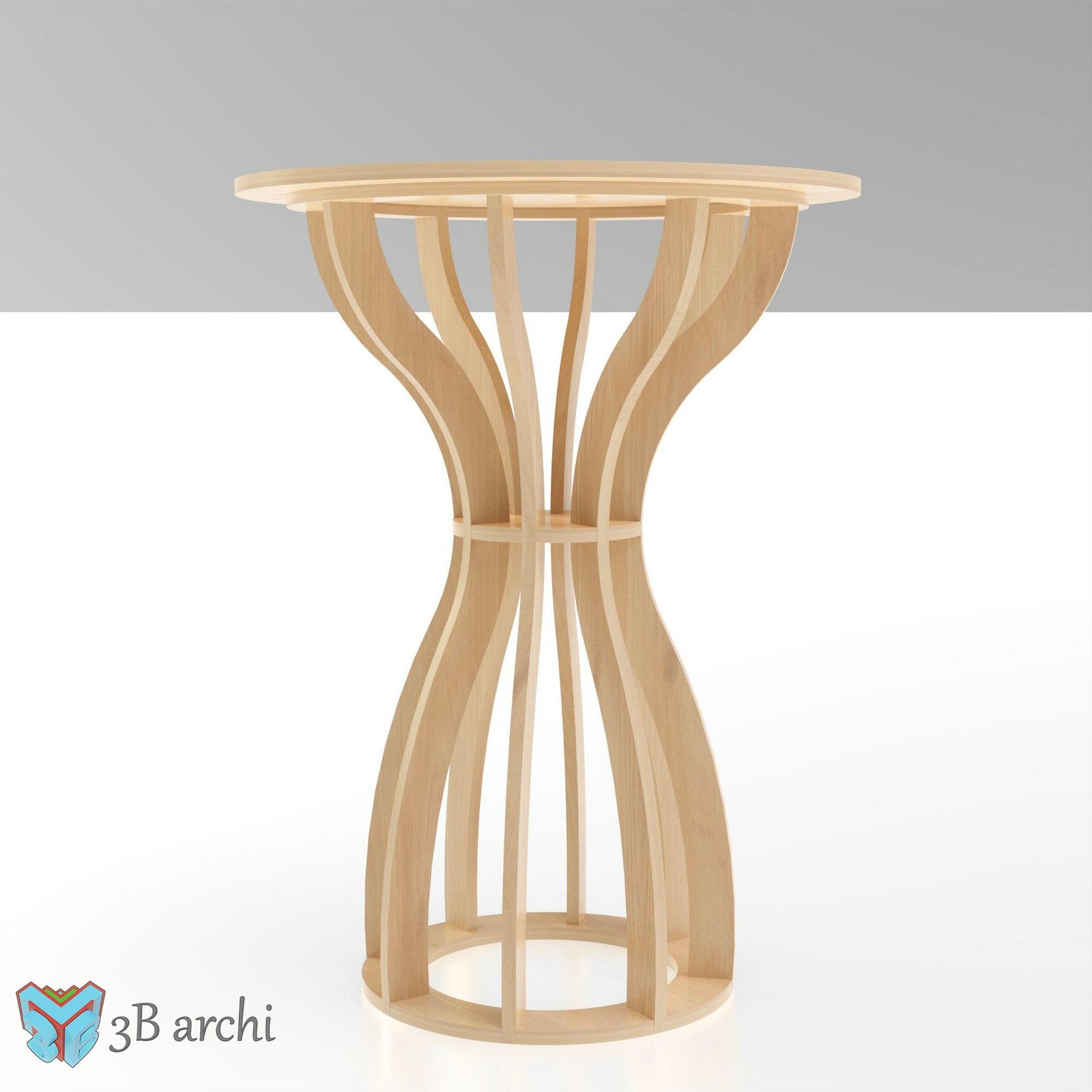 Parametric Cocktail Table CNC Plan: Plywood Round Table (Digital Download) - Image 3