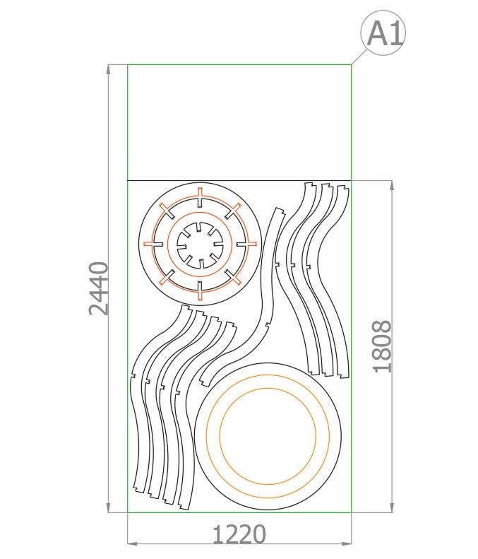 Parametric Cocktail Table CNC Plan: Plywood Round Table (Digital Download) - Image 6