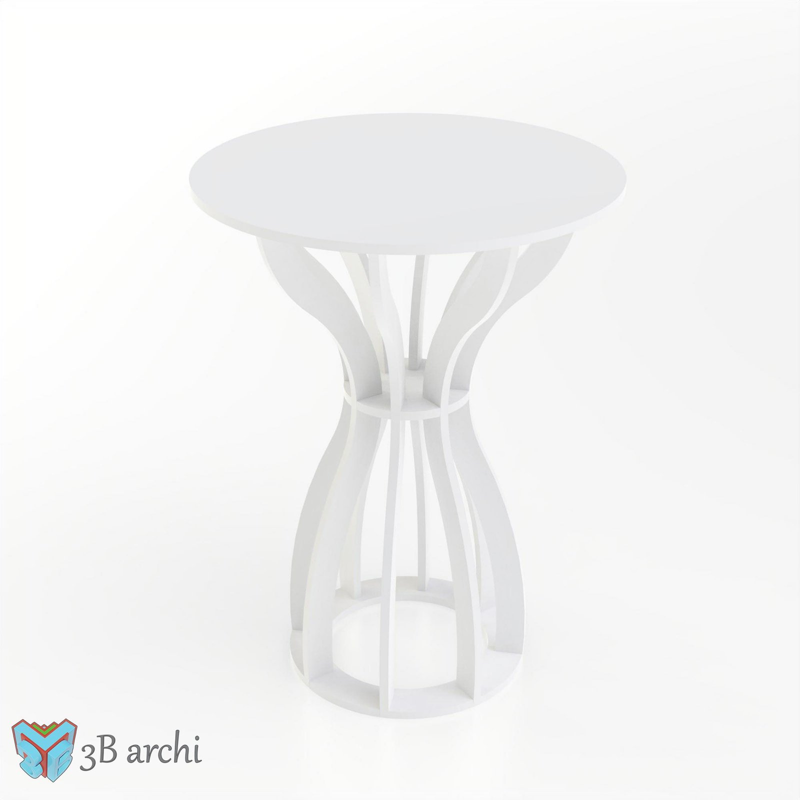 Parametric Cocktail Table CNC Plan: Plywood Round Table (Digital Download) - Image 2