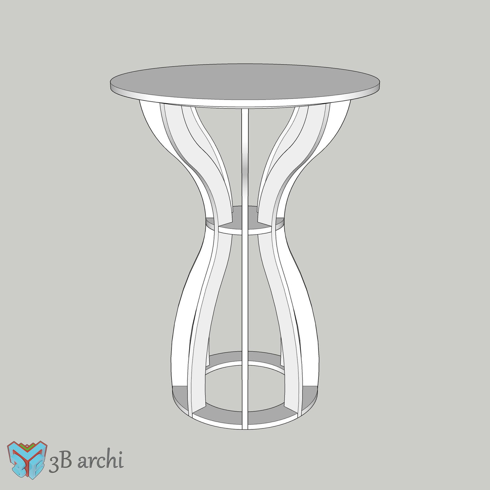 Parametric Cocktail Table CNC Plan: Plywood Round Table (Digital Download) - Image 4