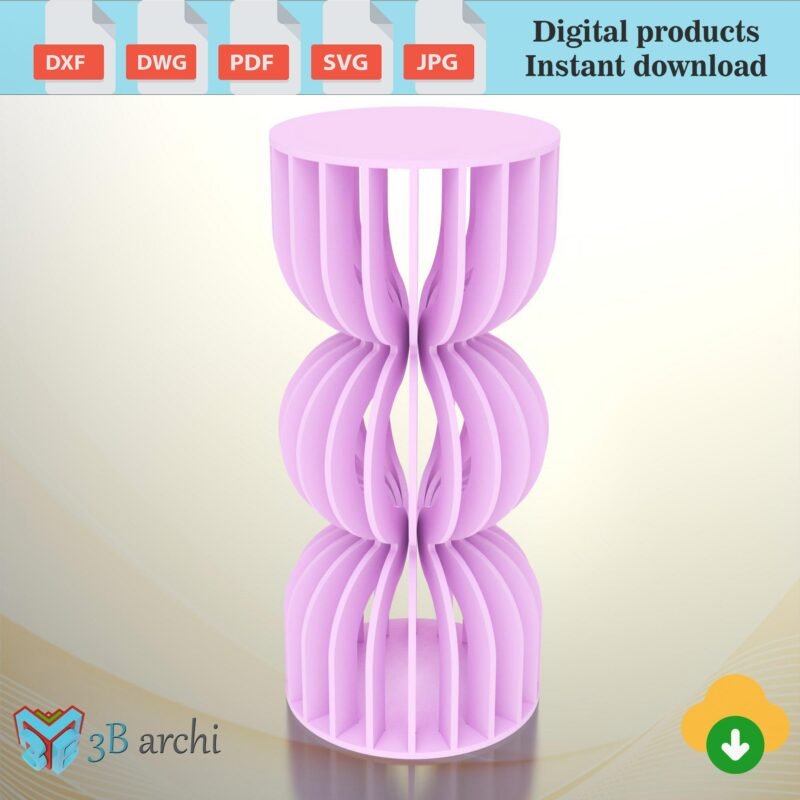 Parametric Cocktail Table CNC DXF Plans: Bar Height Pub Table (Digital File)