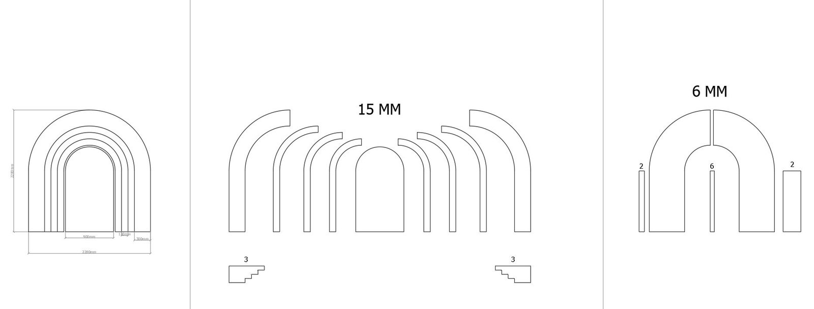 3D Arch Backdrop CNC Template: Ripple Design (Digital File) - Image 6