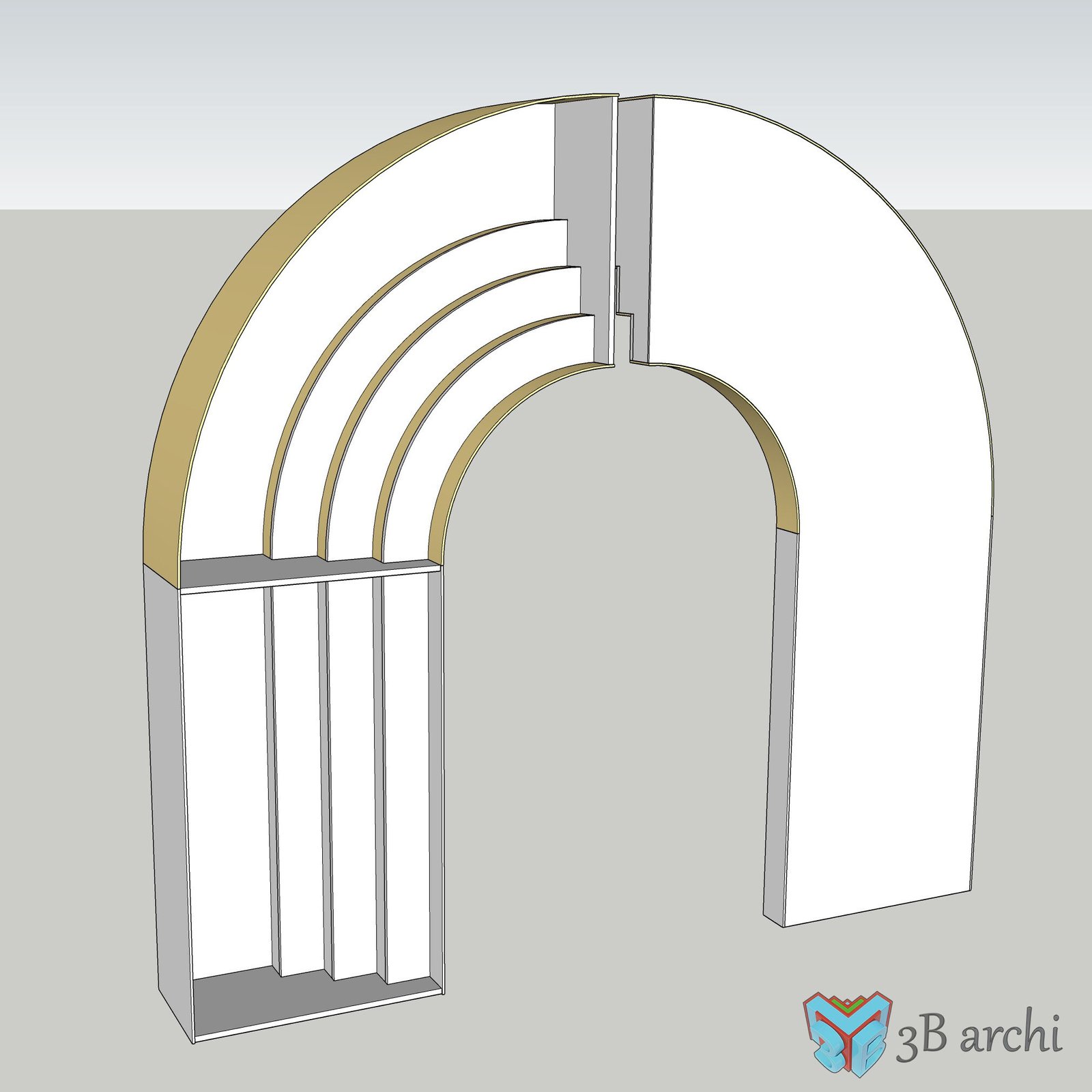 3D Arch Backdrop CNC Template: Ripple Design (Digital File) - Image 8