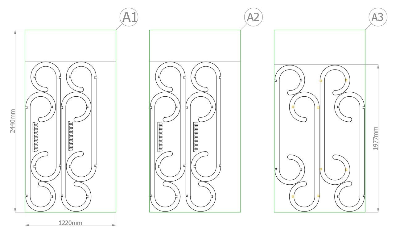 Modern parametric bench, Parametric bench plan, parametric bench design, CNC interior furniture, Vector dxf, CNC milling, Modern furniture - Image 7