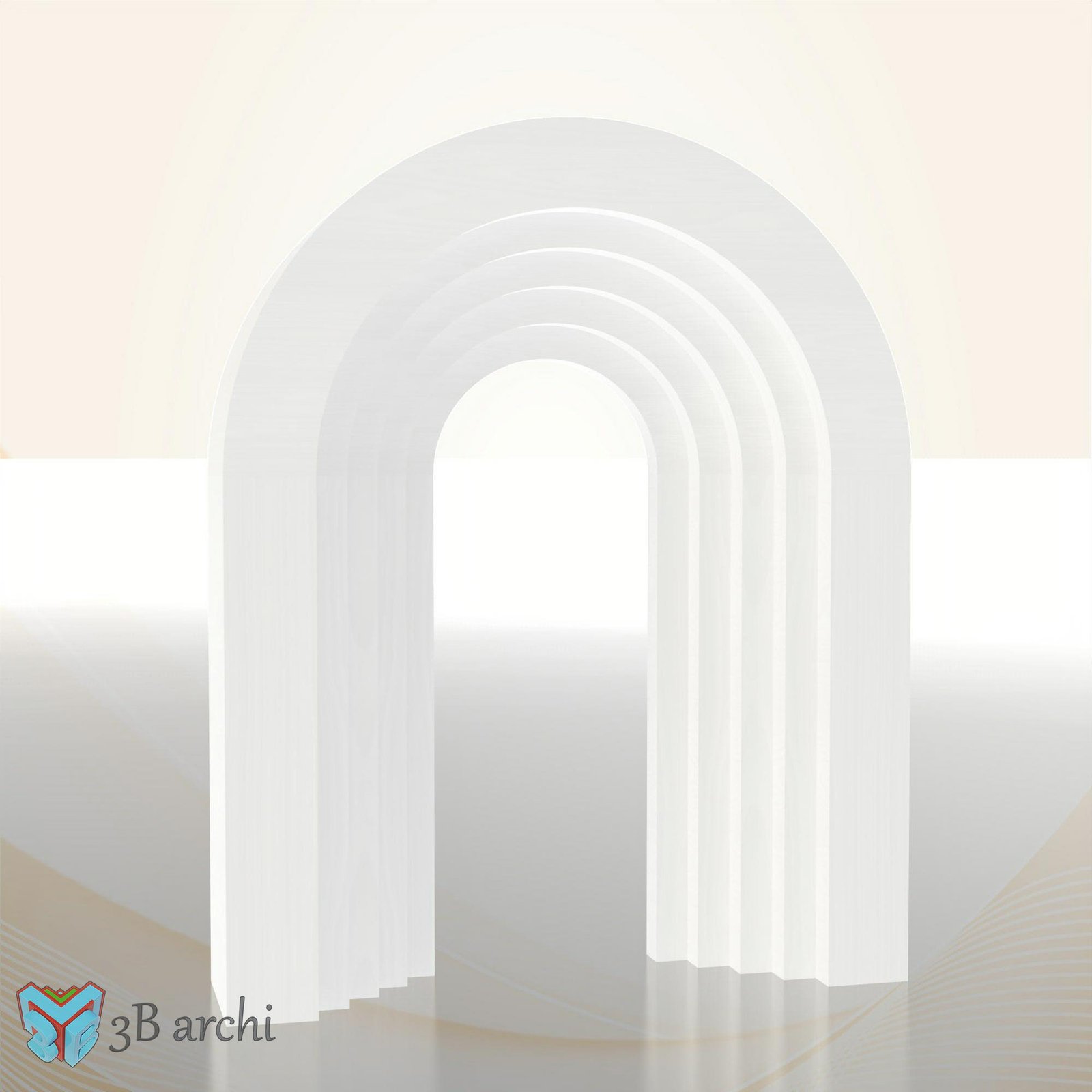 Rainbow Arch Backdrop CNC Plan: Wedding Ripple Arch DXF Template (Digital Product) - Image 2