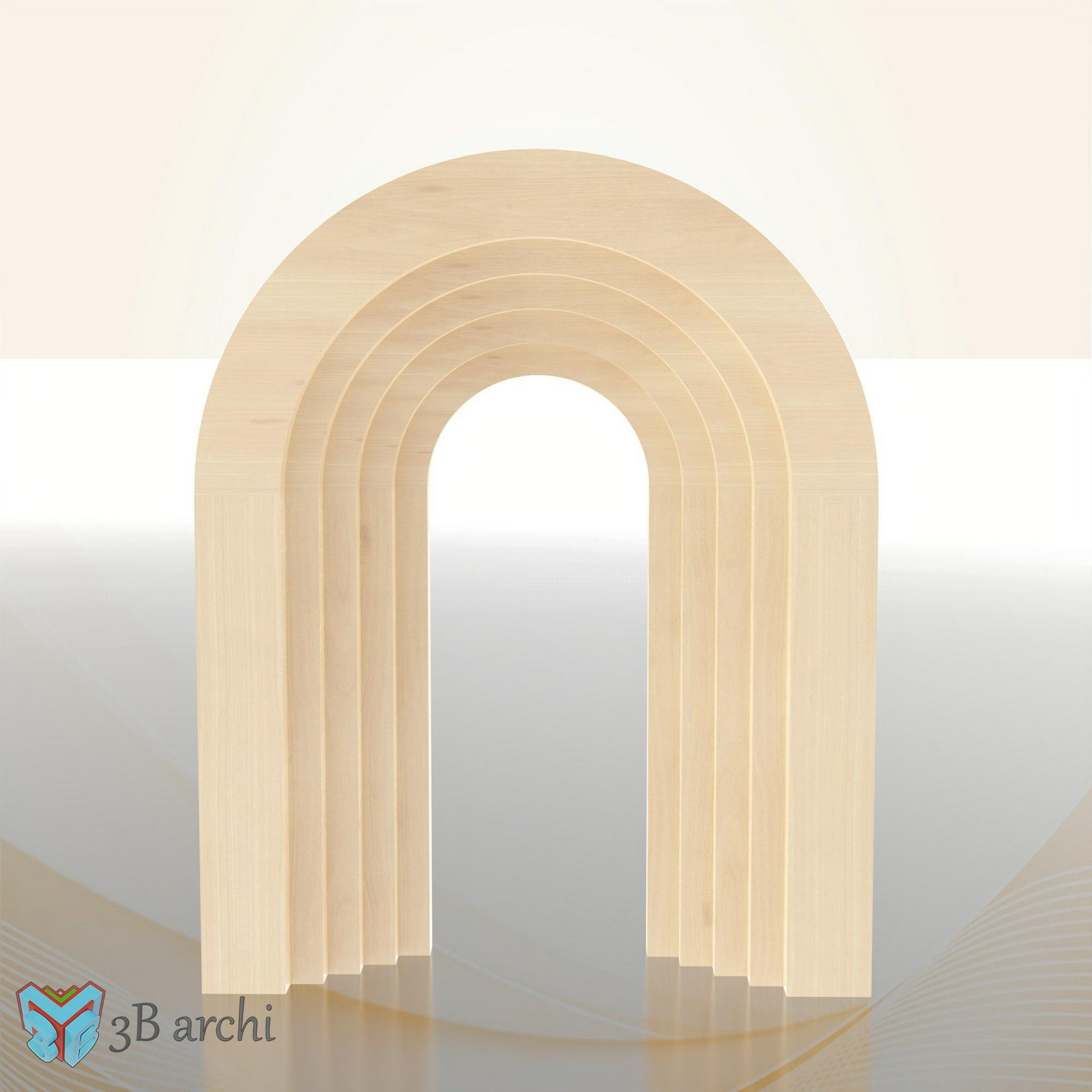 Rainbow Arch Backdrop CNC Plan: Wedding Ripple Arch DXF Template (Digital Product) - Image 8