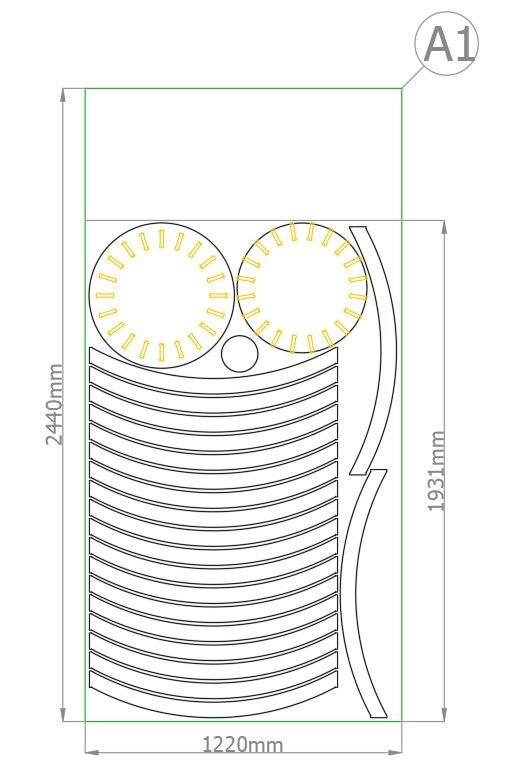CNC Round Table DXF Plan: Slat Pedestal Design (Digital Download) - Image 7