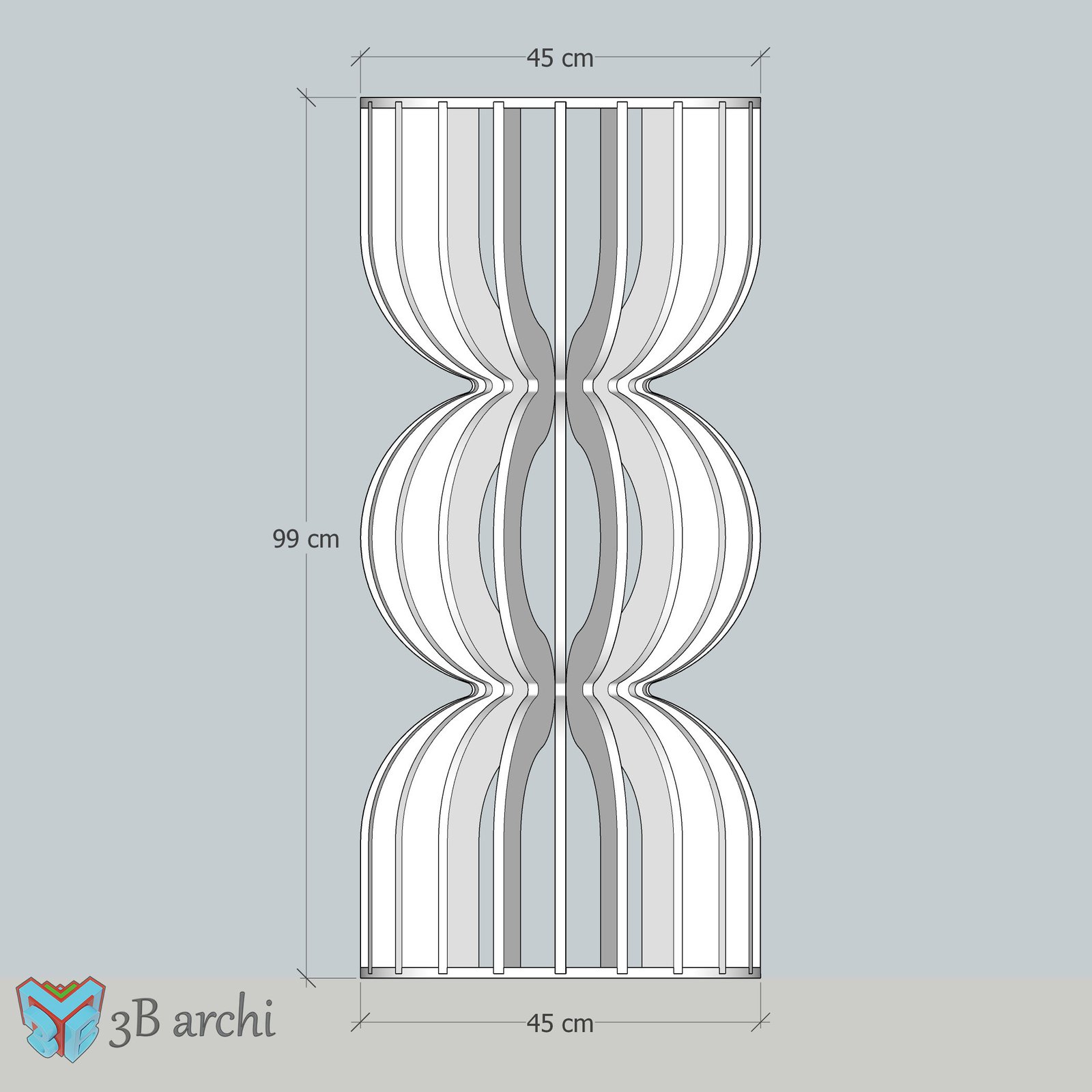 Parametric Cocktail Table CNC DXF Plans: Bar Height Pub Table (Digital File) - Image 9