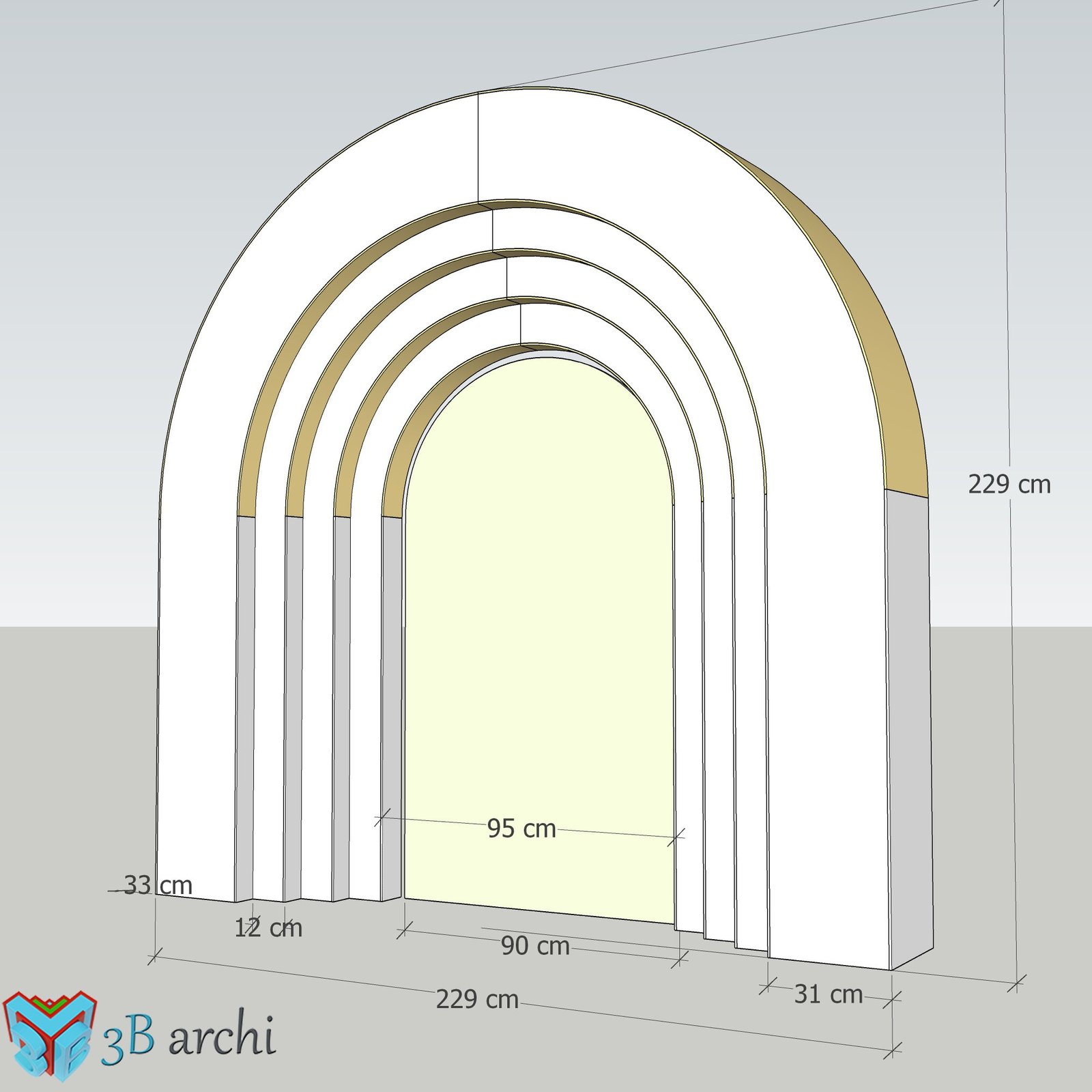 3D Arch Backdrop CNC Template: Ripple Design (Digital File) - Image 10