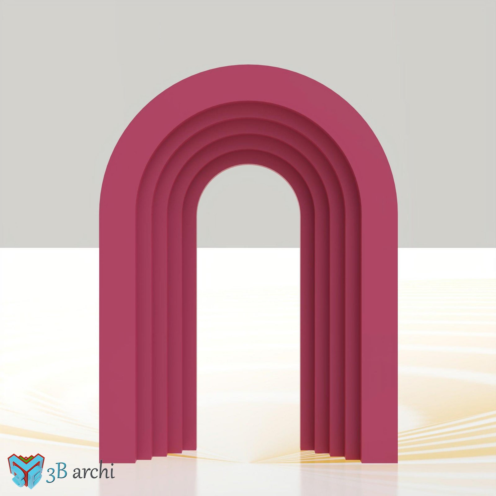 5 layers 3D arch backdrop, For Weddings, Arch Backdrop plans, CNC Backdrop Arch, Custom Furniture, DIY plan, Dxf template, CNC project files - Image 3