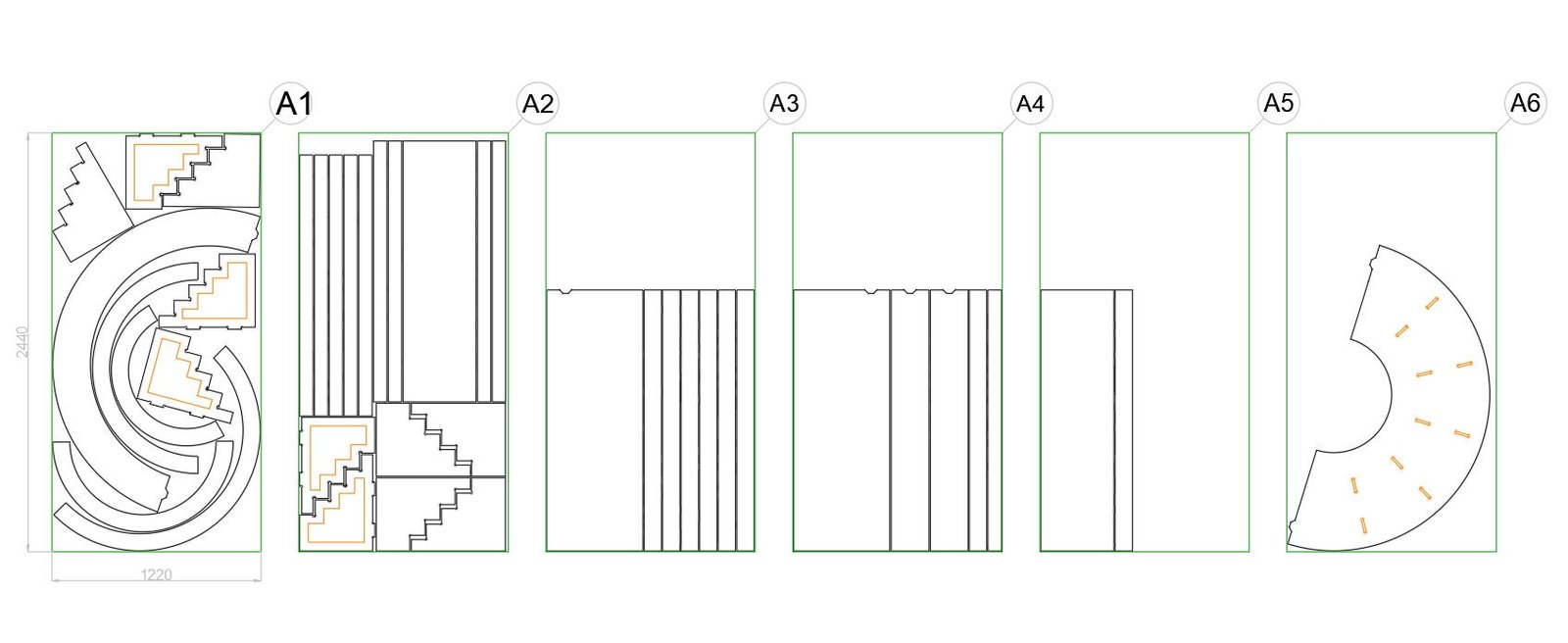5 layers 3D arch backdrop, For Weddings, Arch Backdrop plans, CNC Backdrop Arch, Custom Furniture, DIY plan, Dxf template, CNC project files - Image 9