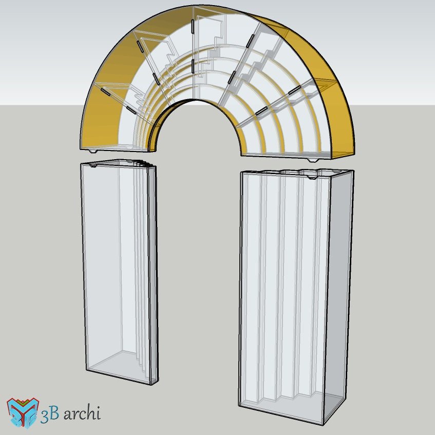 5 layers 3D arch backdrop, For Weddings, Arch Backdrop plans, CNC Backdrop Arch, Custom Furniture, DIY plan, Dxf template, CNC project files - Image 7