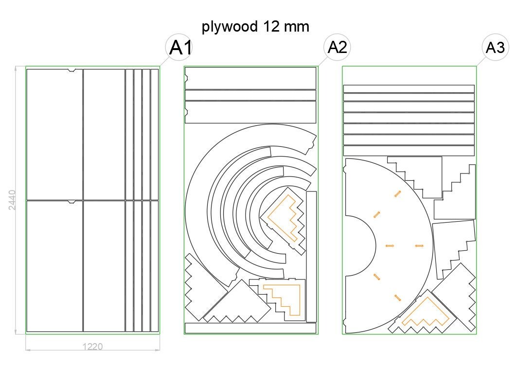 Rainbow Arch Backdrop CNC Plan: Wedding Ripple Arch DXF Template (Digital Product) - Image 10