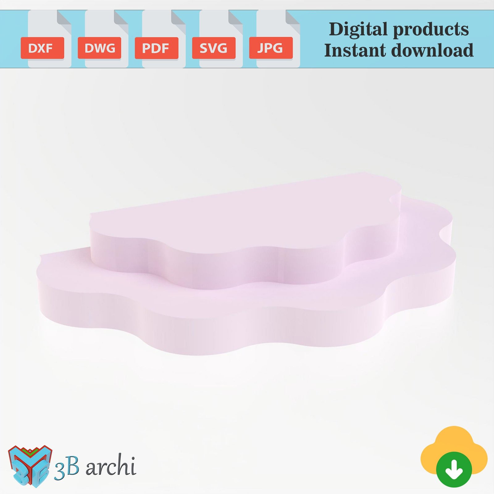 Ripple stage, Wedding Podium Stage Stand Plans, Half circle stage wedding platform, Ceremony Podium CNC plans, Decor for Party, Vector files - Image 4