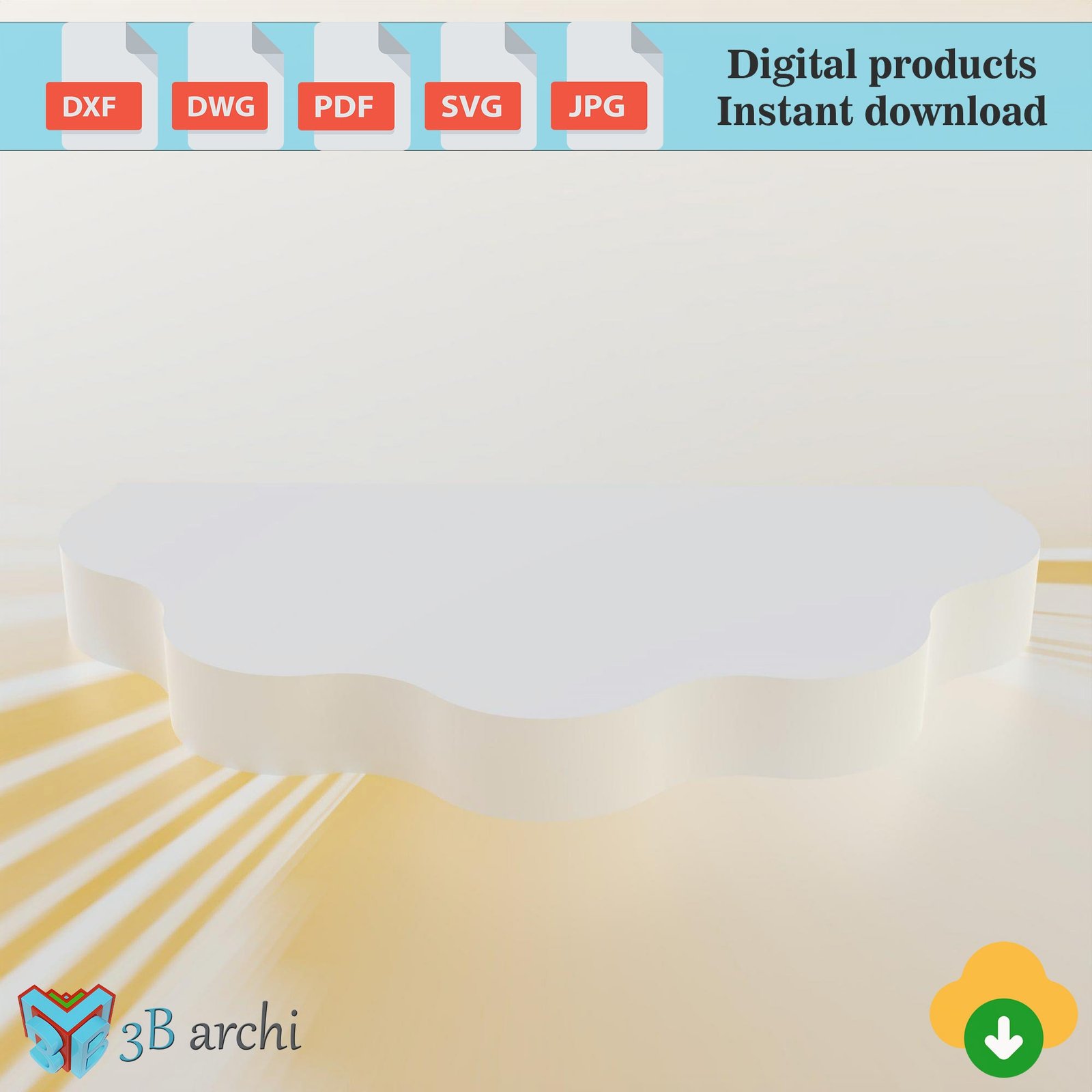 Ripple stage, Wedding Podium Stage Stand Plans, Half circle stage wedding platform, Ceremony Podium CNC plans, Decor for Party, Vector files - Image 2