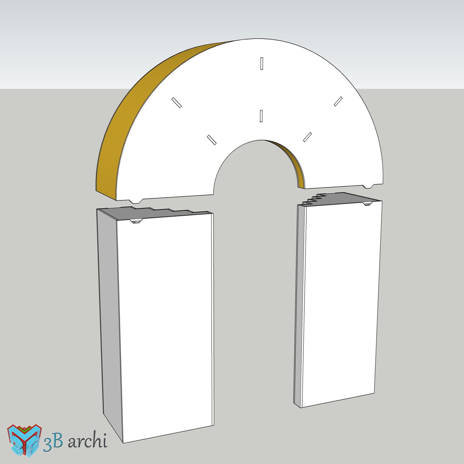 Rainbow Arch Backdrop CNC Plan: Wedding Ripple Arch DXF Template (Digital Product) - Image 7