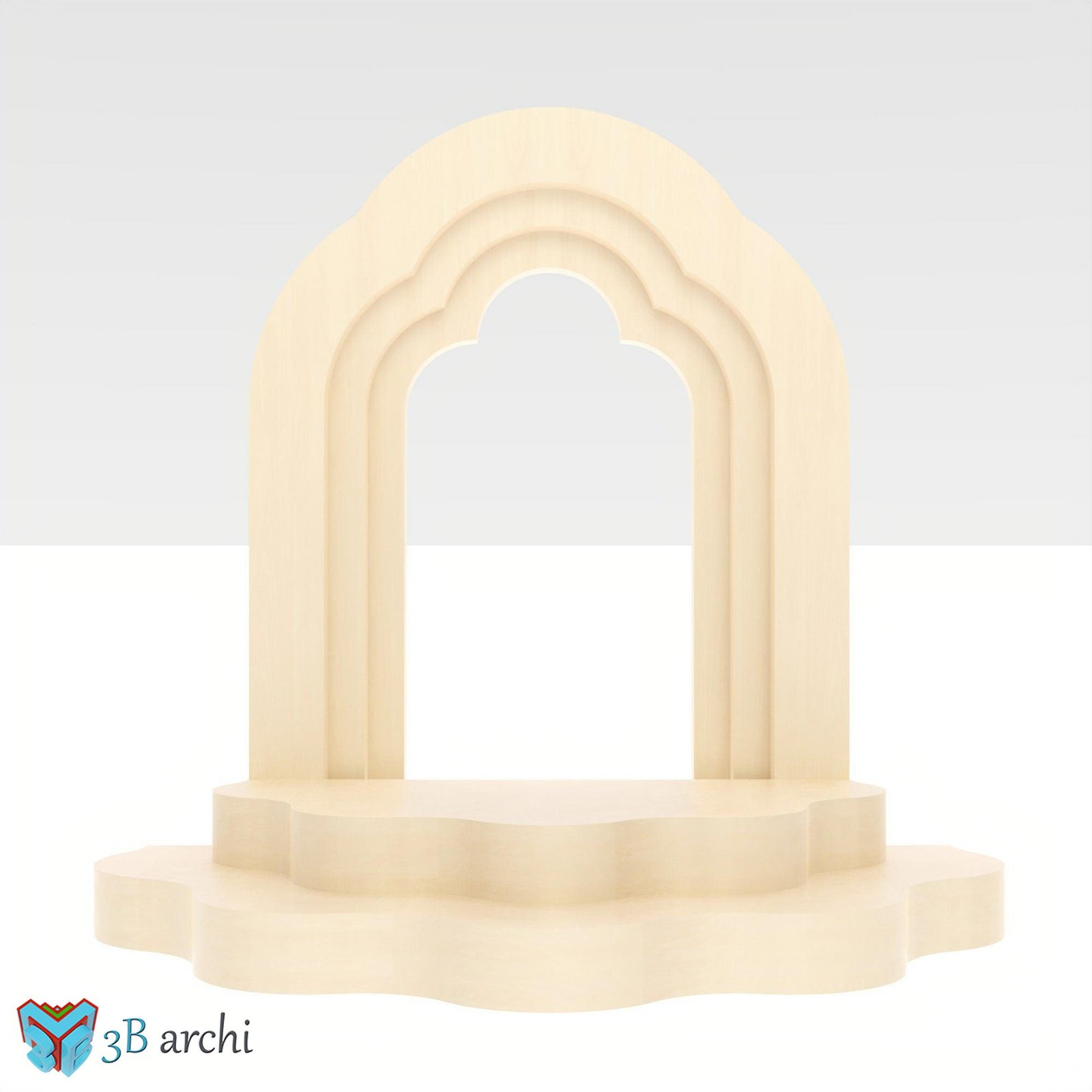 Ripple stage, Wedding Podium Stage Stand Plans, Half circle stage wedding platform, Ceremony Podium CNC plans, Decor for Party, Vector files - Image 6