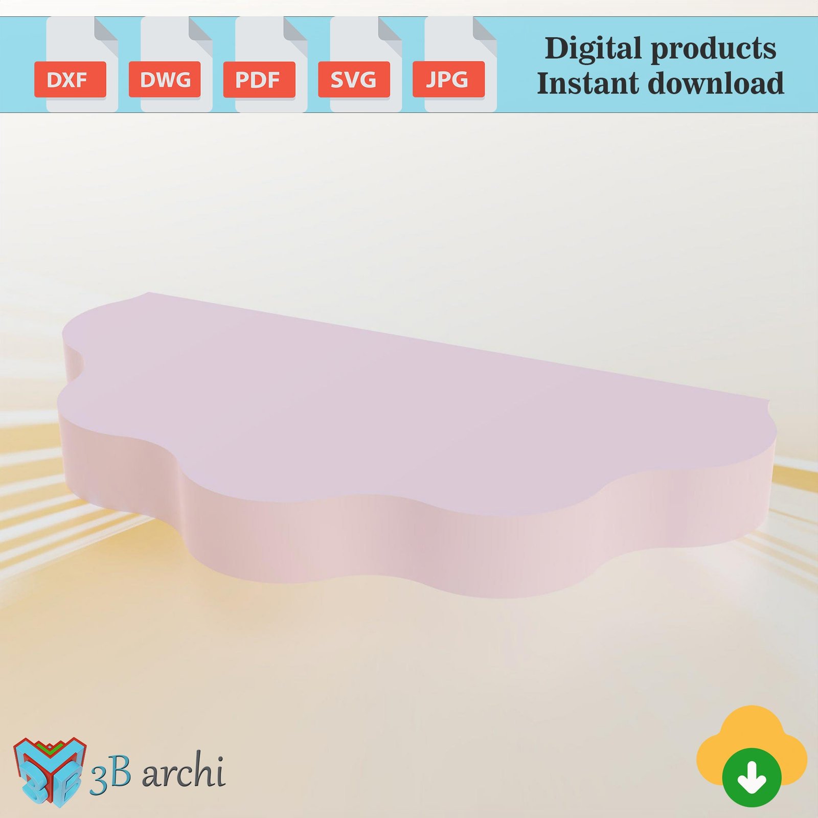 Ripple stage, Wedding Podium Stage Stand Plans, Half circle stage wedding platform, Ceremony Podium CNC plans, Decor for Party, Vector files - Image 3
