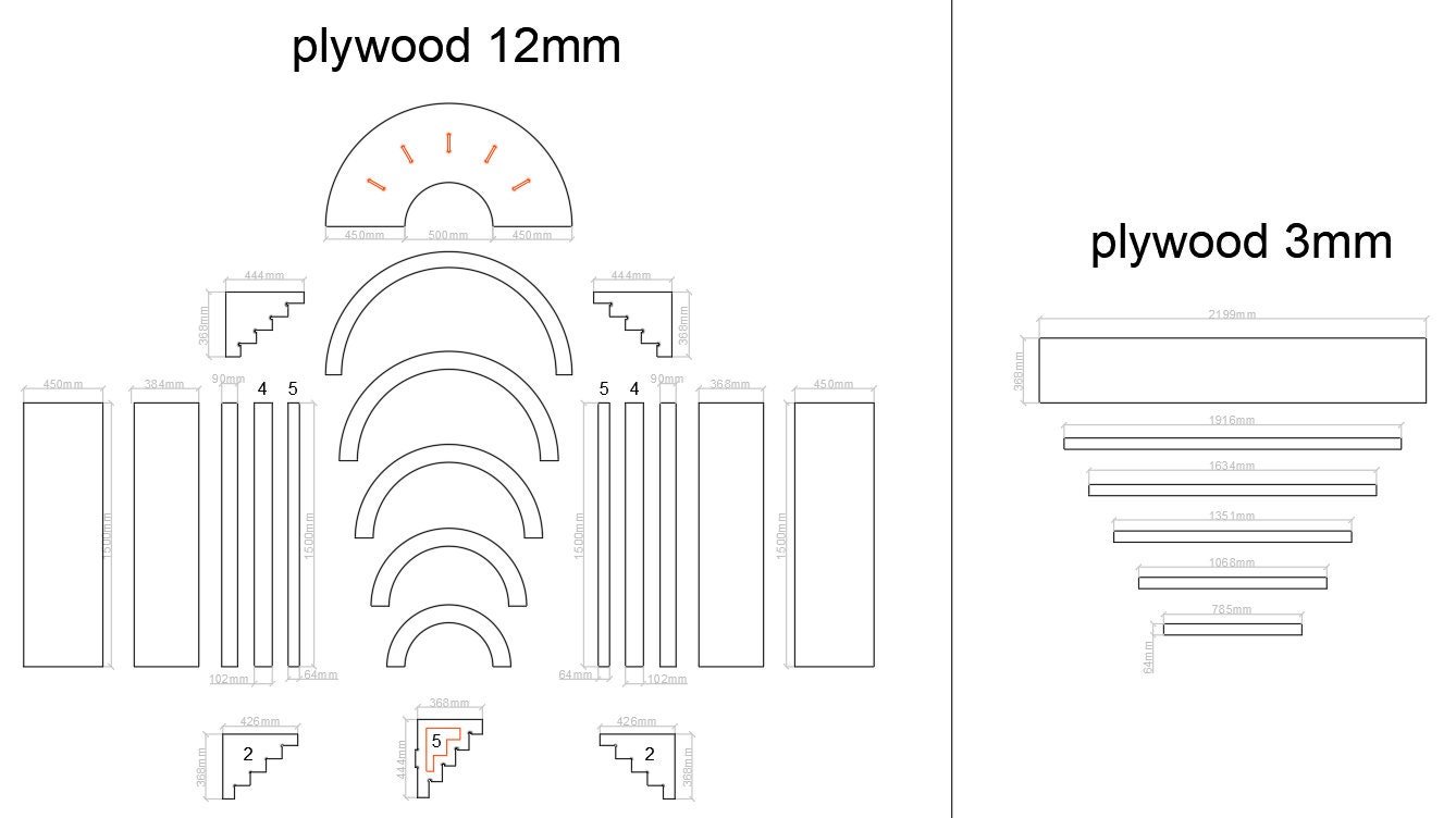 3D Rainbow Arch CNC Files: 5-Layer Wedding Backdrop (Digital Product) - Image 7