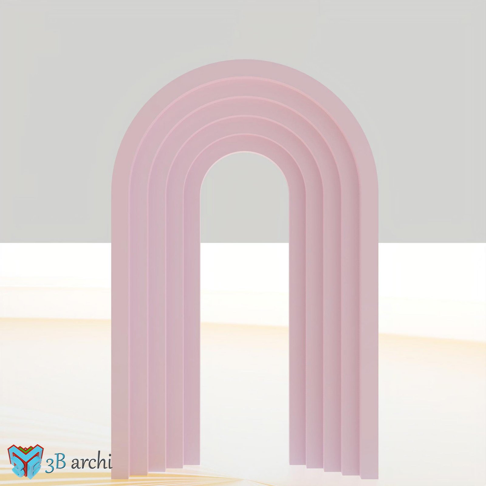 3D Rainbow Arch CNC Files: 5-Layer Wedding Backdrop (Digital Product) - Image 3