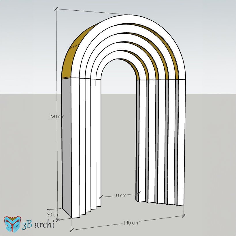 3D Rainbow Arch CNC Files: 5-Layer Wedding Backdrop (Digital Product) - Image 5