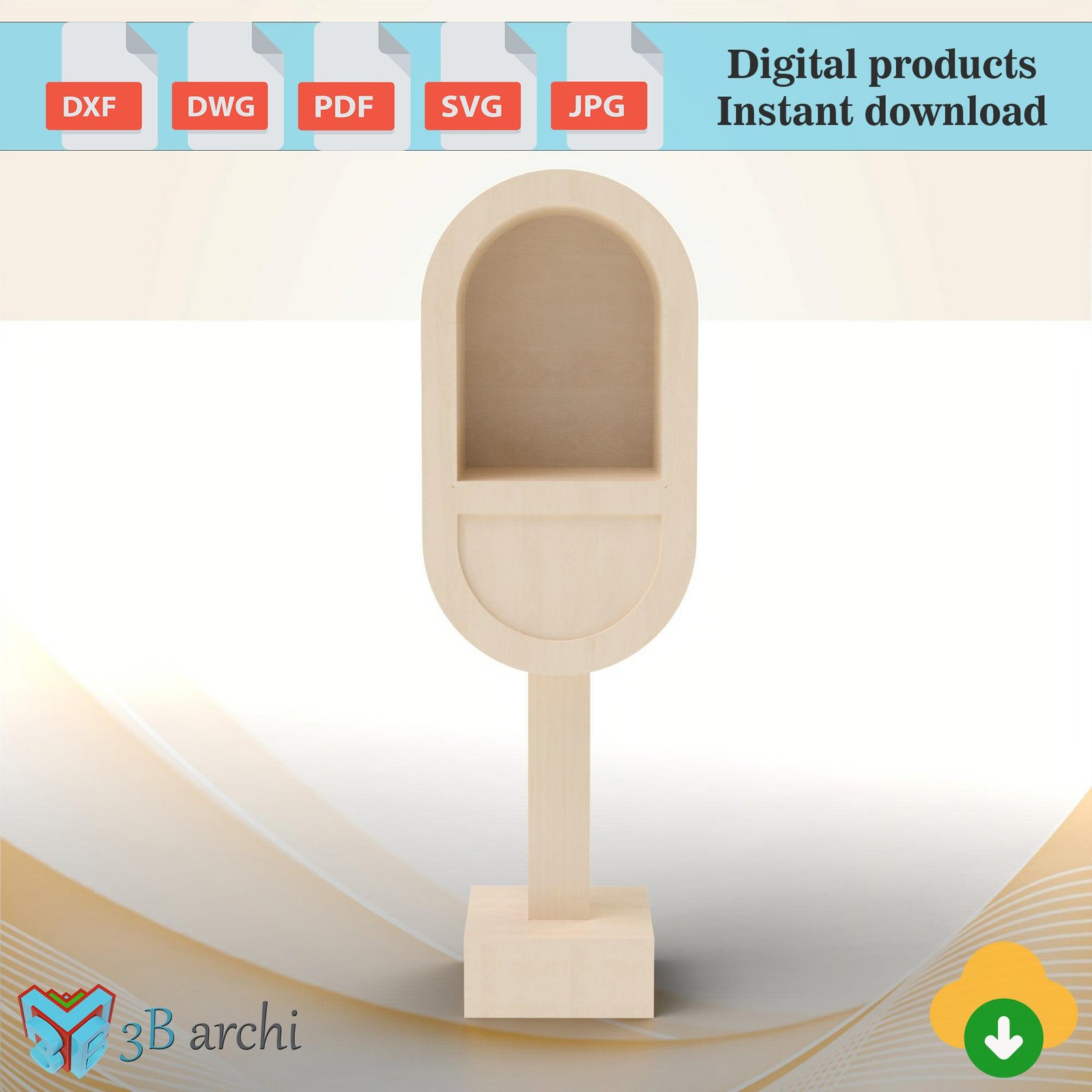 Vintage Phone Booth Prop CNC Cutting File (Digital Download) - Image 3