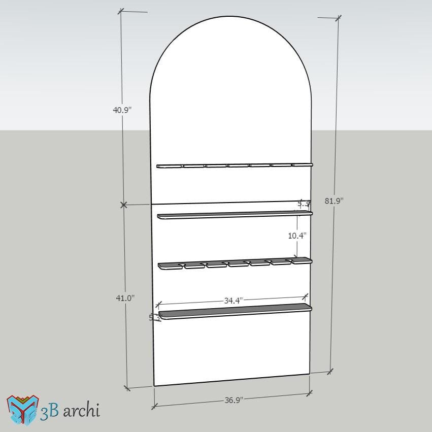 Foldable Treat Wall DXF Template: Customizable Event Decor Plans - Image 2
