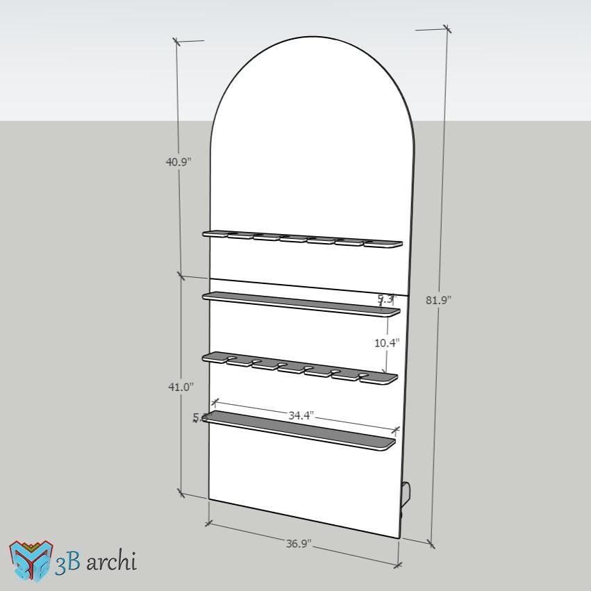 Foldable Treat Wall DXF Template: Customizable Event Decor Plans - Image 4