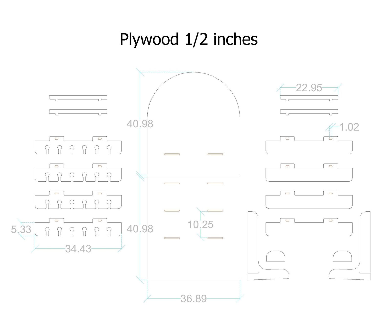 Foldable Treat Wall DXF Template: Customizable Event Decor Plans - Image 5