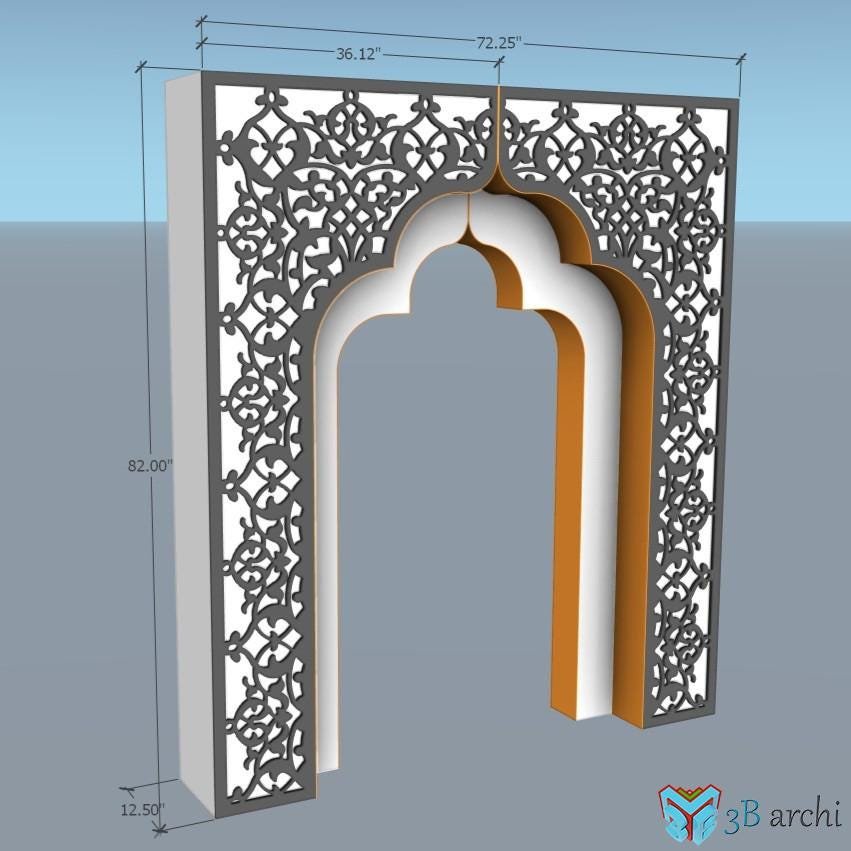 Moroccan Arch CNC File: 3D Backdrop Design (Digital Download) - Image 5
