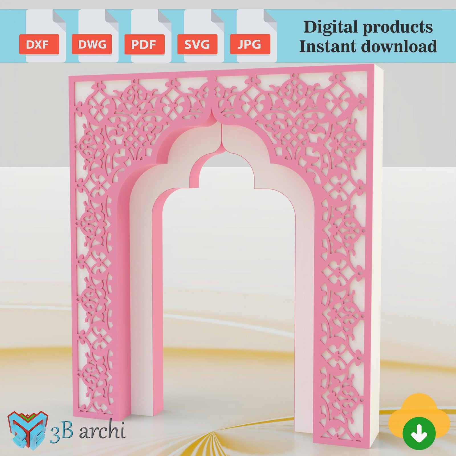 Moroccan Arch CNC File: 3D Backdrop Design (Digital Download) - Image 10