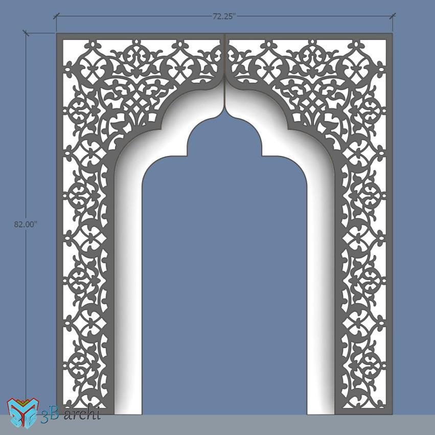 Moroccan Arch CNC File: 3D Backdrop Design (Digital Download) - Image 4