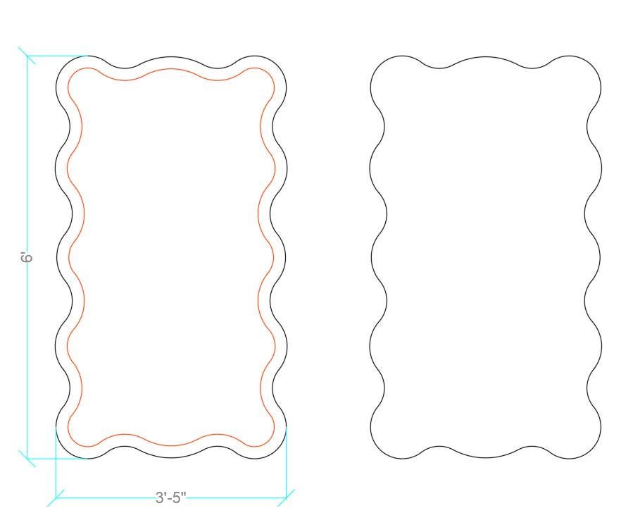 Wavy backdrop plan, Ripple Backdrop Stand: CNC Router Files (Digital Download) - Image 6
