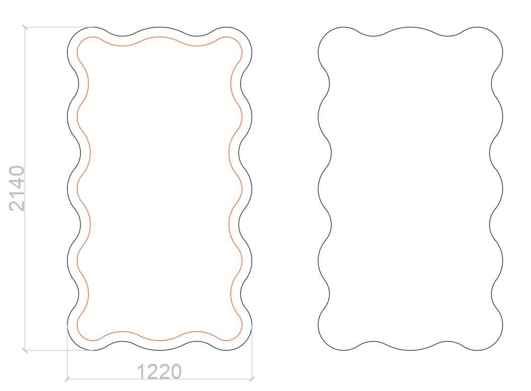 Wavy backdrop plan, Ripple Backdrop Stand: CNC Router Files (Digital Download) - Image 7