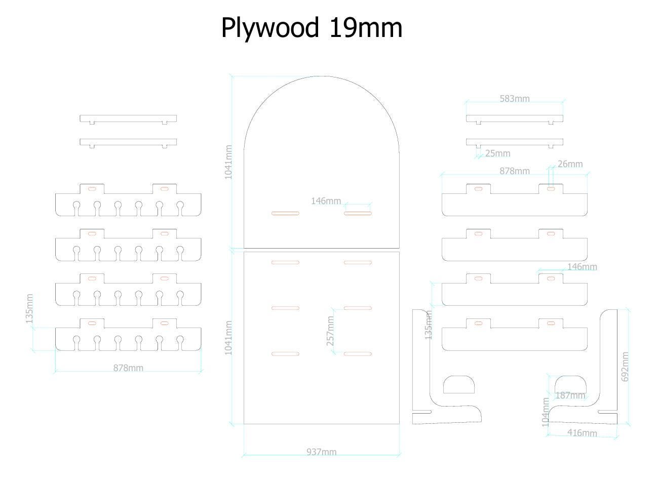 Foldable Treat Wall DXF Template: Customizable Event Decor Plans - Image 7