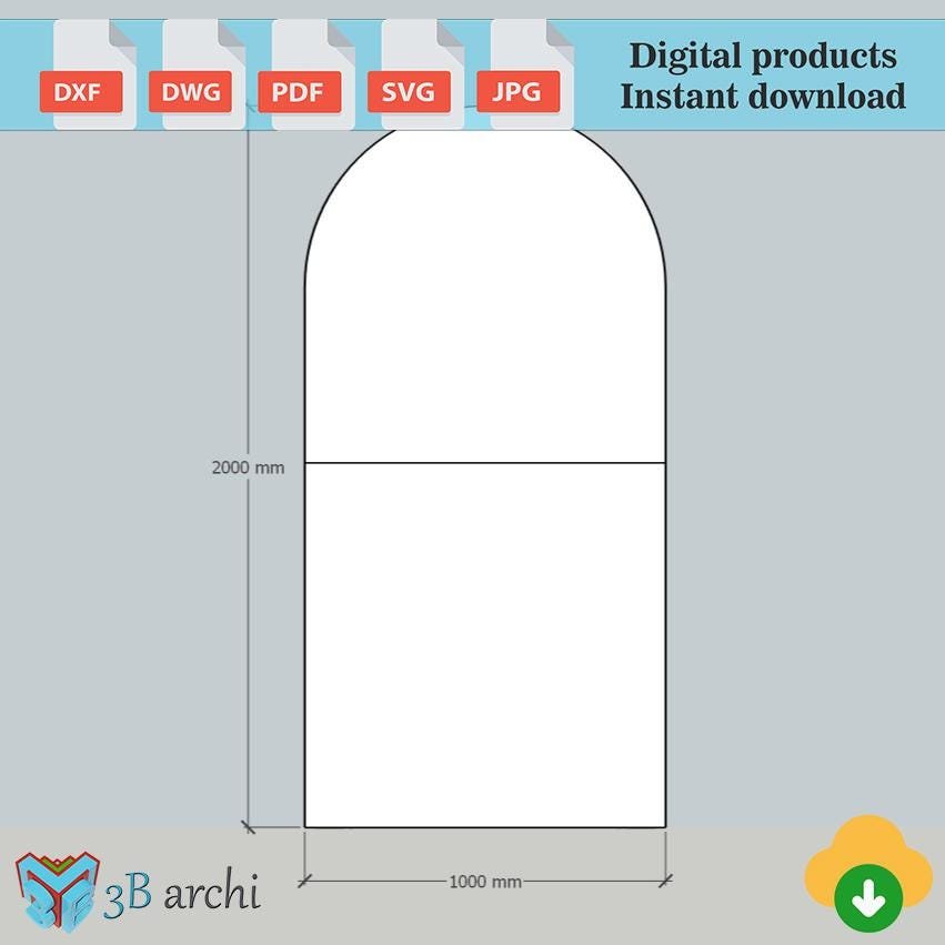 Foldable Arch Backdrop DXF Template: Customizable Event Decor (Digital Download) - Image 3