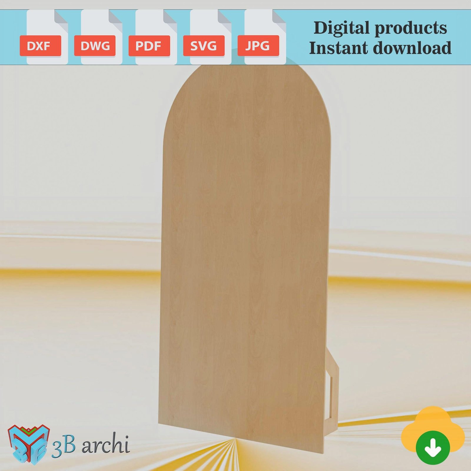 Foldable Arch Backdrop DXF Template: Customizable Event Decor (Digital Download) - Image 2