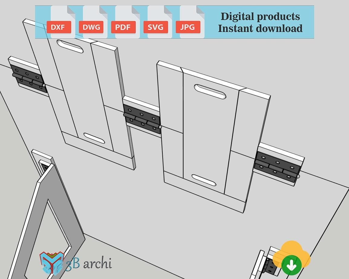 Foldable Arch Backdrop DXF Template: Customizable Event Decor (Digital Download) - Image 7