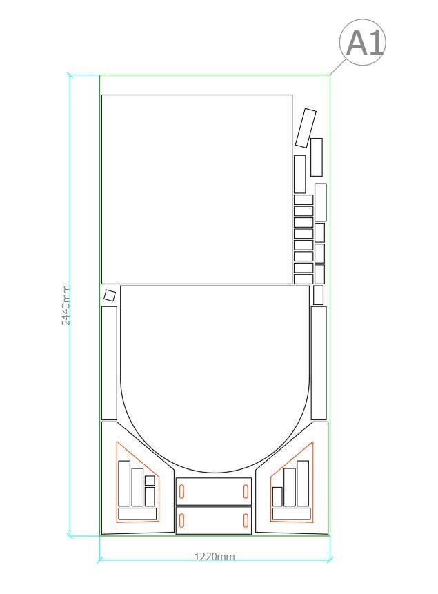 Foldable Arch Backdrop DXF Template: Customizable Event Decor (Digital Download) - Image 9
